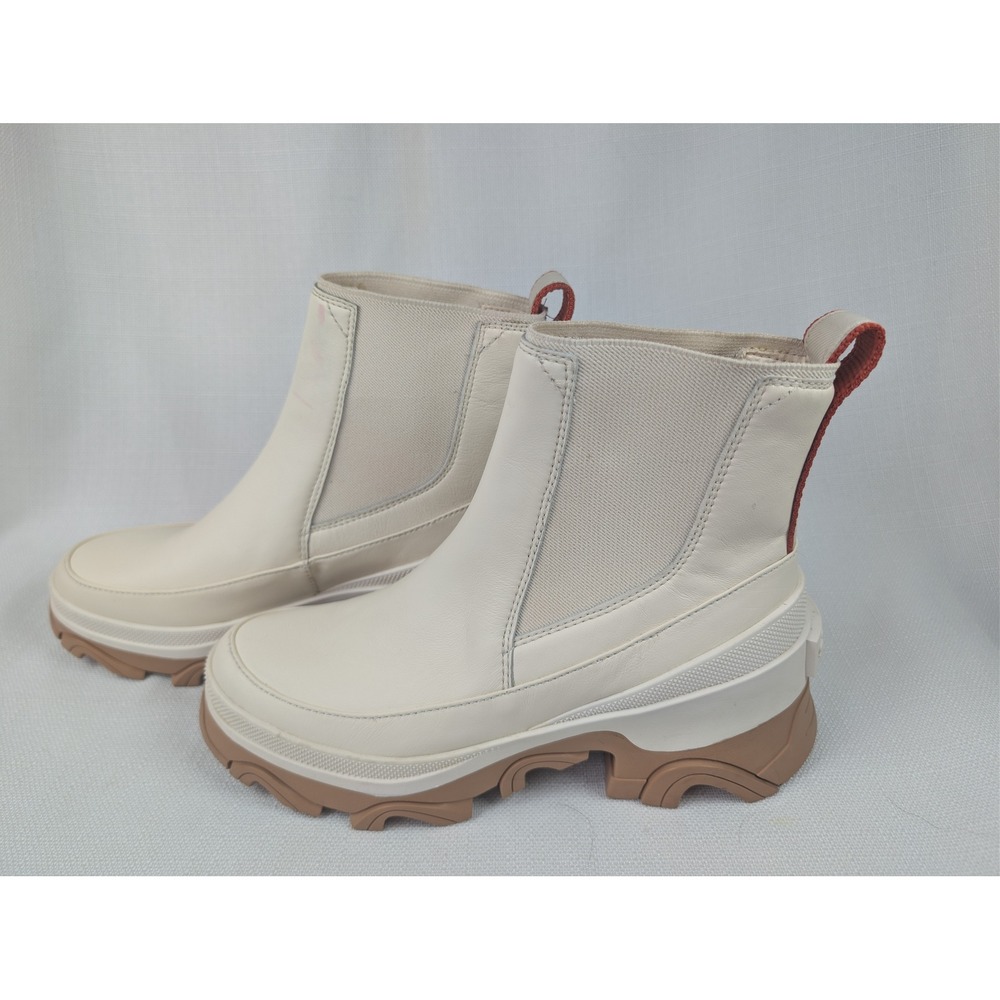 SOREL Womens Brex Chelsea Boot 7 NL4303-120 Natural Sea Salt Lug Sole MInimalist